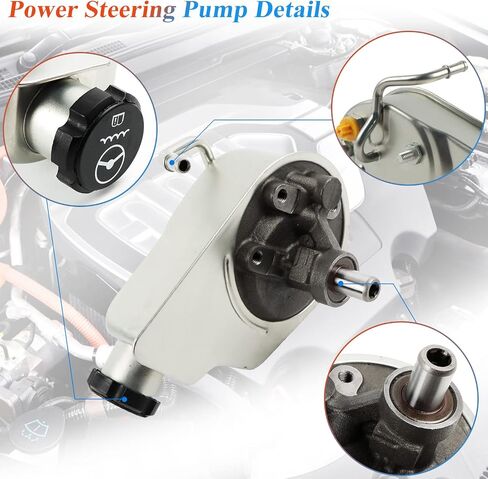 مضخة توجيه الطاقة Daysyore 20-8704 تناسب 2003-2005 Silverado 1500 V6 4.3L/V8 4.8L, 2002-2006 Sierra 1500 V6 4.3L/V8 4.8L مضخة مساعدة الطاقة، استبدل OE 20756710، 26041315، 15077397 in Saudi Arabia