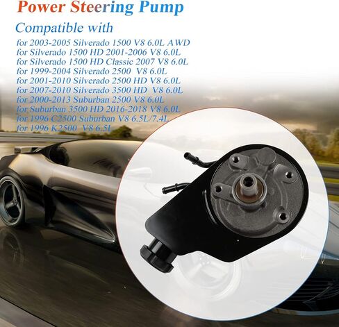 مضخة توجيه الطاقة Daysyore 20-8704 تناسب 2003-2005 Silverado 1500 V6 4.3L/V8 4.8L, 2002-2006 Sierra 1500 V6 4.3L/V8 4.8L مضخة مساعدة الطاقة، استبدل OE 20756710، 26041315، 15077397 in Saudi Arabia