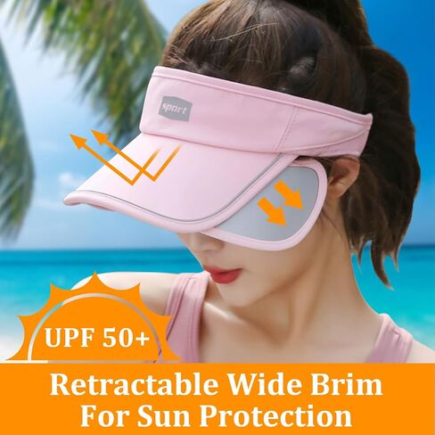 Peiceses واسعة الحافة حافة للنساء الرجال غولف قبعة UV حماية الشمس قبعة لتنس الشاطئ يركض قبعة Sunshade UPF 50+ in Kuwait