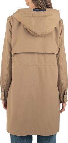 Alpine Swiss Tanya Womens Hooded Rain Jacket Long Raincoat Trench Coat Windbreaker in Saudi Arabia