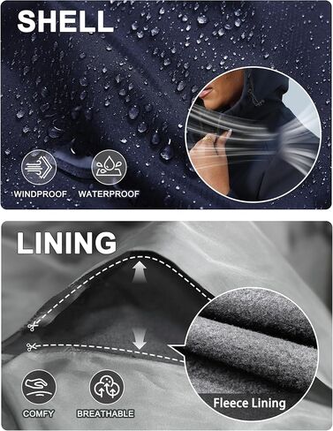 ROYAL MATRIX Women's Waterproof Fleece Lined Softshell Jacket Hooded Breathable Windbreaker Rain Jacket in Saudi Arabia