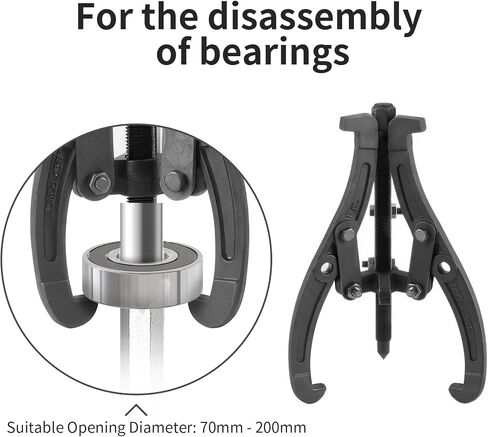 3 Jaw Phosphate 8.46in/215mm Universal Bearing Gear Puller,Heavy Duty Extractor Tool for Flywheel,High Carbon Steel Puller Kit,Adjuestable Removal Kit Type in Kuwait
