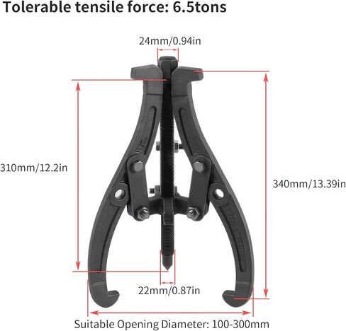 3 Jaw Phosphate 8.46in/215mm Universal Bearing Gear Puller,Heavy Duty Extractor Tool for Flywheel,High Carbon Steel Puller Kit,Adjuestable Removal Kit Type in Kuwait