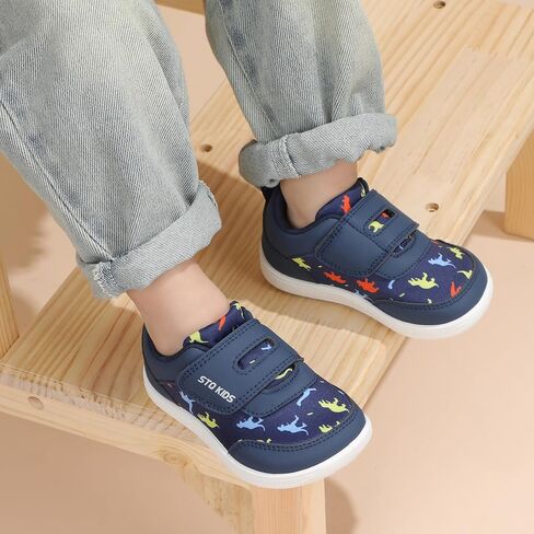 Toddler Wide Toe Box Barefoot Shoes Boys Girls Zero Drop,Baby First Walking Shoes Glitter Little Kids Sneakers Non-Slip Preschool Running Tennis Canvas Casual Preschool Outdoor Activities in Saudi Arabia