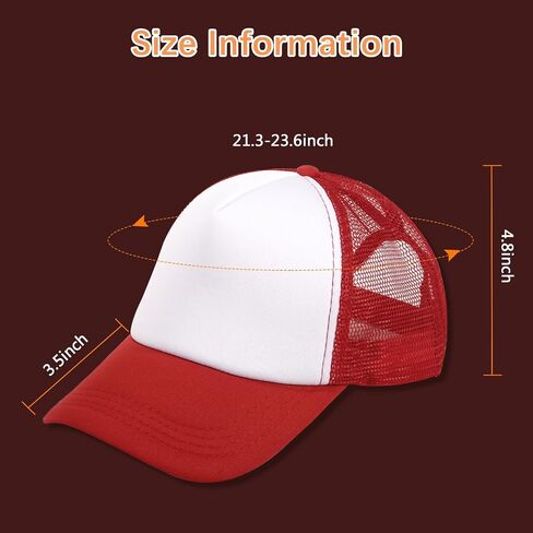 5 Pack Sublimation Blank Baseball Cap Adjustable Hat Polyester Mesh Trucker Hats for Men and Women in Saudi Arabia