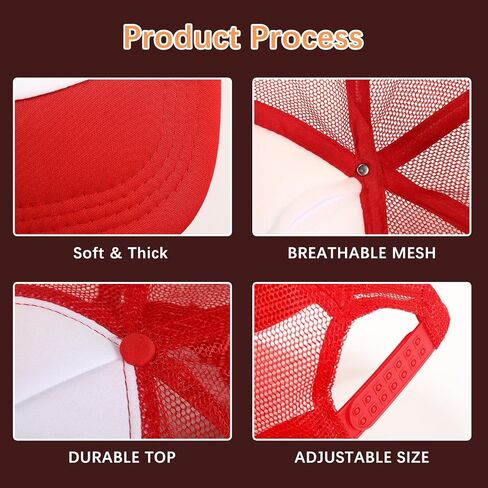 5 Pack Sublimation Blank Baseball Cap Adjustable Hat Polyester Mesh Trucker Hats for Men and Women in Saudi Arabia