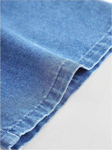 Floerns Girl's Bowknot Sleeveless Overall Denim Jumpsuit Kids Baggy Jeans Pants in Saudi Arabia