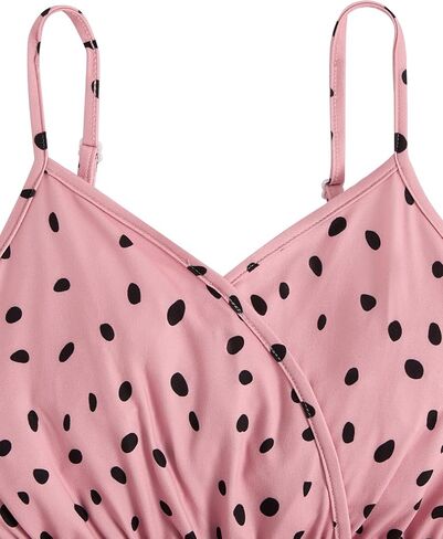 SOLY HUX Girl's Floral Print V Neck Belted Cami Romper Ruffle Trim Wide Leg Shorts Jumpsuit in Saudi Arabia