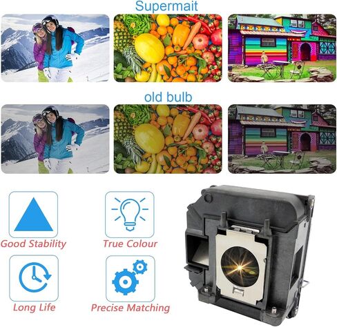 A++ Quality ELP91/V13H010L91 Replacement Projector Lamp,TOP Alternatives to OEM,Fit for Epson ELPLP91 BrightLink 685Wi,BrightLink 695Wi,EB-680,EB-680S,EB-685W,EB-685Wi,EB-685Ws,EB-695Wi in Saudi Arabia