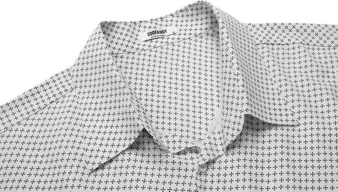 COOFANDY Big & Tall Dress Shirts for Men Short Sleeve Button Down Casual Shirts in Kuwait