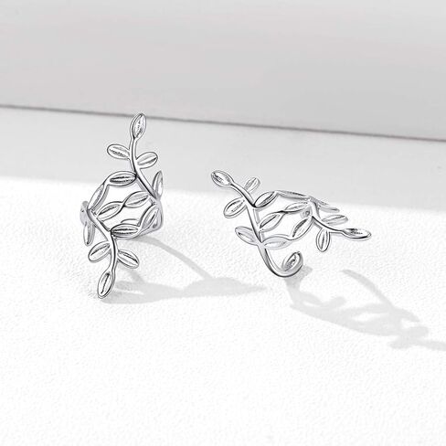 ChicSilver 925 Sterling Silver Ear Cuff Earrings Non Piercing Clip on Cartilage Cuff Earrings for Women (with Gift Box) in Saudi Arabia