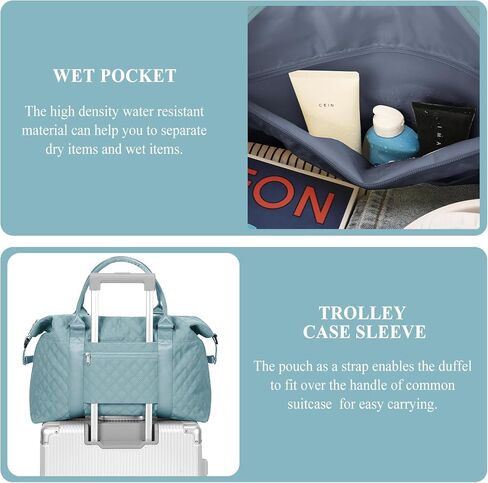 Travel Bag for Women, Overnight Duffel Weekender Bag with Toiletry Bag,Gym Bag with Wet Pocket,Personal Item Carry On Bag in Saudi Arabia