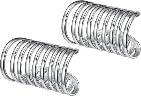 ChicSilver 925 Sterling Silver Ear Cuff Earrings Non Piercing Clip on Cartilage Cuff Earrings for Women (with Gift Box) in Saudi Arabia