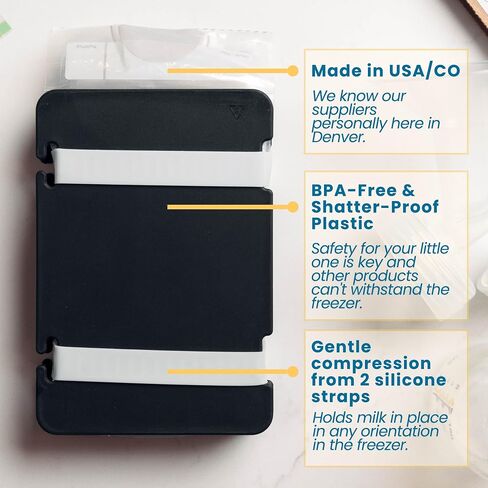 Freeze It Flat Breast Milk Storage Bag Freezer Organizer - Space-Saving Freezer System for Breastmilk Storage Bags - Breast Pump Accessories - Breast Milk Freezer Organizer Made in The USA in Saudi Arabia