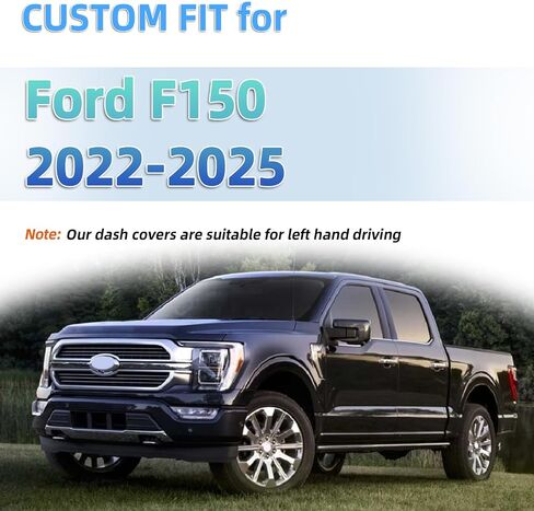 Dash Cover Pad Compatible with Ford F150 Raptor F-150 XLT 2022 2023 2024 2025 Dashboard Mats Dash Carpet Protector Accessories (Not fit for F-150 Lightning) in Saudi Arabia