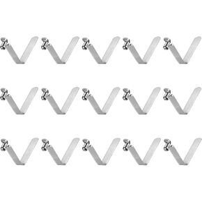 15pcs Single Button Kayak Paddle Snap Spring Clip 20mm x 3.8mm 65Mn Spring Steel V-Shaped Hollow Lift Telescopic Locking Tube Pole Clips for Tent Umbrella Camping,Silver Tone in Kuwait