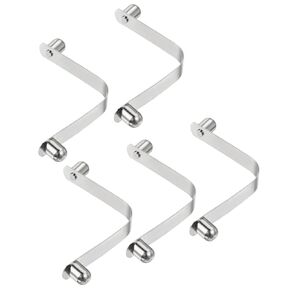 PATIKIL 12x9.5mm Kayak Paddle Snaps, 8 Pack Pole Push Button Spring Clips Steel Solid Button Locking Tube Double Pins for Camping Awning Tent Pole