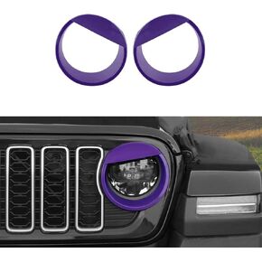 Hoolcar Front Light Headlight Bezels Angry Bird Style Headlight Cover Trim Fit for Jeep Wrangler JL & Wrangler Unlimited 4XE 2024, Exterior Accessories, Black