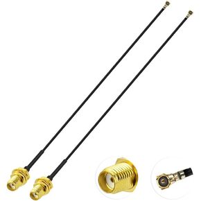 Superbat U.fl/IPEX MHF4 Cable Mini PCI to SMA Bulkhead Coaxial Cable 12inch for M.2 NGFF Interface Wireless Routers Mini PCIe Cards Network Extension Pigtail PCI WiFi Repeater 2-Pack in Kuwait