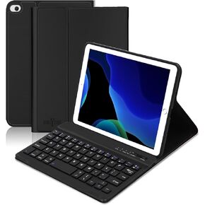 BORIYUAN iPad Mini 6 Keyboard Case 2021, 7 Colors Backlit Detachable Keyboard Slim Folio Smart Cover for iPad Mini 6th Generation 8.3 inch – Black