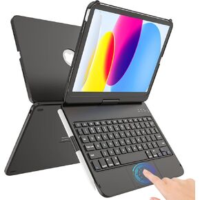 iPad 10th Generation Case with Keyboard for iPad 10.9" 2022, Touch Keyboard for iPad 10th Generation Case -360° Rotatable,Pencil Holder, MultiTouch Trackpad Keyboard Case for iPad 10th Generation