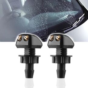 Windshield Washer Nozzle, 2Pcs Adjustable Front Automotive Replacement Windshield Wiper Nozzles, Windshield Sprayer Nozzle for Ford Honda Chrysler Subaru BMW Buick Chevrolet Dodge Jeep