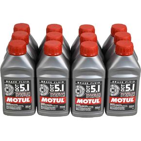Motul (12 Pack) Case 100950 100% Synthetic Brake Dot 5.1 Brake Fluid 1/2 Liter or 500 ml