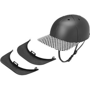 Kid Helmet with 3 Interchangeable Brims - CPSC Compliant - Youth Ages 8+ - Bike, Scooter, Skateboard Helmet - Baseball Hat Style Reversible & Removable Brim - EPS Foam Liner for Boys & Girls