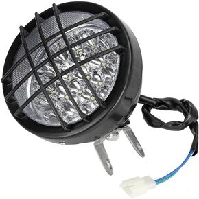 FVRITO 12V LED Front Head Light Lamp for 110cc 125cc 150cc 200cc 250cc TaoTao Coolster Roketa Yamoto Vitacci JCL Kazuma Peace RPS ICEbear Apollo Sej BULL KXD FARM Sunl Kandi ATV Quad 4 Wheeler Go Kart