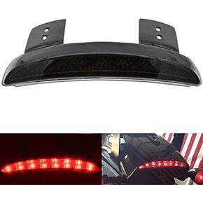 1PC Motorcycle Tail Light Chopped Rear Fender Edge LED Brake Light License Plate Light Stop Running Light for Har*ley Sport-ster XL 883N 1200N XL1200V XL1200X (Red Shell)