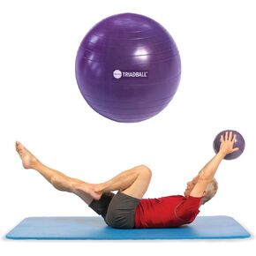 OPTP TRIADBALL – 9½" Diameter Pilates Ball, Adjustable Firmness for Pilates Workouts, Yoga, and Core Strength Exercise – Unique Texture, Size and Material Composition