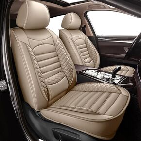 Car Seat Covers Fit for Nissan Frontier 2009-2024, Full Set 5 Seats Waterproof Faux Leather Car Seat Cushion Protector Black (for Crew Cab)
