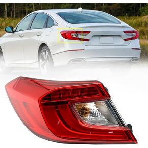 مجموعة مصابيح خلفية للجانب الأيسر للسائق LED مناسبة لـ 2018-2021 Honda Accord سيدان مصباح خلفي خلفي خارجي لمبات متضمنة