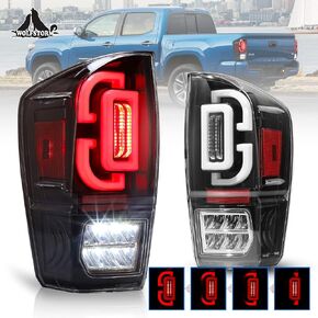 WOLFSTORM LED Tail Light Assembly for 2016-2022 Toyota Tacoma, Tail Lights with Sequential Turn Signal Design Fit for 16-22 Toyota Tacoma,Clear Lens