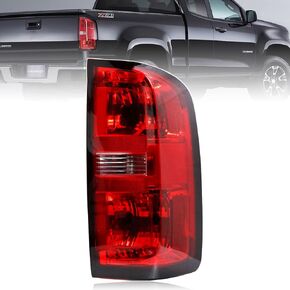 Nakuuly Tail Light Assembly Compatible With 2015-2022 Chevy Colorado Factory Style Left Driver Side Taillight Brake Rear Lamp Red Clear Lens with Bulb and Harness # 84169777 GM2800270C