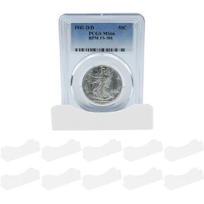 10 عبوات من حاملات عرض العملات المعدنية PCGS NGC Storage (أسود)