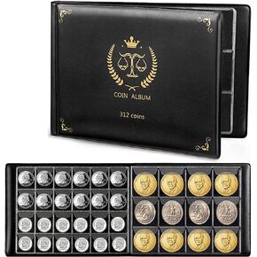 Coin Album, Coin Collection Holder, AITIME 312 Pockets Coin Collection Holder Album for Collectors, Coin Collection Book to Storage Penny to Dollar Coins