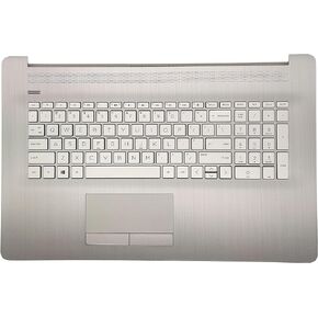 غطاء علوي بديل للوحة اللمس غير الخلفية للوحة المفاتيح لجهاز HP Laptop 17-by 17-CA 17T-by 17Z-CA مع ODD L92785-001 فضي طبيعي