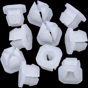 Rexka 10pcs Nylon Headlight Bezel, Grill Screw Nuts #8 or #10 Screw Size Compatible with GM 3919773 Chevy Buick Cadillac GMC