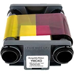 شريط شريط CBGR0100C YMCKO متوافق مع طابعات Evolis Badgy 100 Badgy 200 و100 صورة