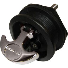 Whitecap T-Handle Latch - Chrome Plated Zamac/Black Nylon - Locking - Freshwater Use Only
