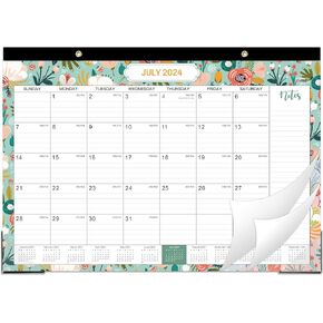 2024-2025 Desk Calendar - 2024-2025 Desk/Wall Calendar, 18 Months Desk Calendar, 12" x 17", Jul. 2024 - Dec. 2025, Large Ruled Blocks for Planning
