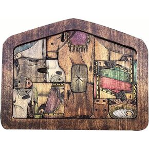 Large Wooden Jesus Puzzle Statue Nativity Puzzle for Adults and Kids, Jigsaw Puzzles Ornament Crafts with Wood Burned Design for Home Sculpture Decorations Christmas Birthday Gifts