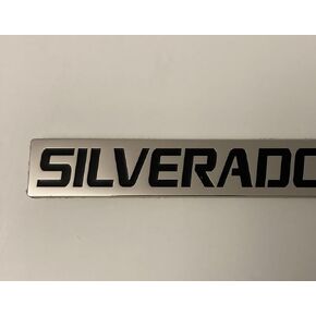 Automotive-Decals. Compatible with Silverado on The Inner Glove Box. The Metal Lettering Will Perfectly complement The Interior of Your Luxury car.