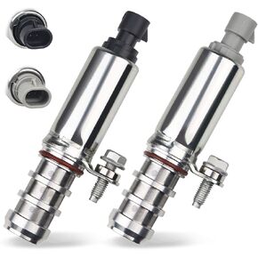 VVT Solenoid Intake & Exhaust Camshaft Position Actuator Solenoid Valve Kit Compatible with Chevy HHR Malibu Cobalt GMC Buick Pontiac Saab Saturn 2.0L 2.2L 2.4L Replacement for 12655421 12655420