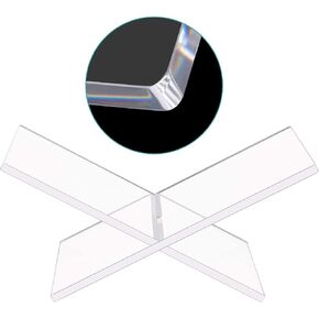 Devey. Acrylic Book Holder 2-Piece (Clear) Book Stand Display for Books, Magazines, textbooks, cookbooks, Reading Great for Home Decor Bookstand on Desk Bookholder
