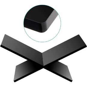 ديفي. حامل كتب أكريليك مكون من قطعتين (شفاف) لعرض حامل الكتب للكتب والمجلات والكتب المدرسية وكتب الطبخ والقراءة، رائع لديكور المنزل وحامل الكتب على حامل الكتب المكتبي