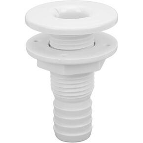 Thru Hull Fitting 1‑1/8in Boat Through Hull Connection Plastic White Pipe Plumbing Fitting Accessory for Onboard Plumbing System in Saudi Arabia