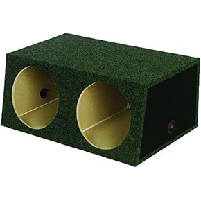 QPower QSMBASS12 Dual 12" Inch Sealed Angled Subwoofer Sub Box Speaker Enclosure