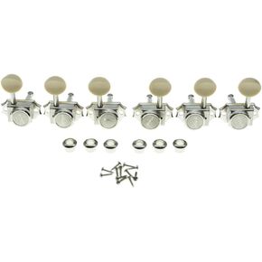 3L3R Guitar Vintage Style Locking Tuners Tuning Pegs Keys Guitar Machine Heads Guitar Part for Les Paul Guitars Gold with Keystone Button
